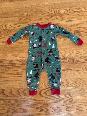 Little blue house Christmas moose pajamas
